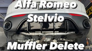 Alfa Romeo Stelvio muffler delete [upl. by Fortune]