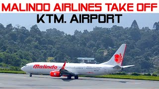 MALINDO AIRLINES TAKE OFF FROM TIA KATHMANDU [upl. by Elimac811]