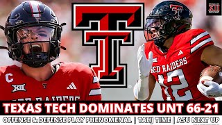 Texas Tech Beats UNT 6621  Red Raiders Dominate ￼Mean Green [upl. by Natsyrk494]