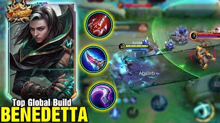 TOP GLOBAL BUILD BENEDETTA EXP LANE AGAINST JAWHEAD  MLBB BENEDETTA GAMEPLAY [upl. by Etnod]