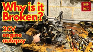 2CV Engine  why is it broken Lets dismantle it Aircooled flat twin autopsy [upl. by Pulchi]