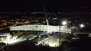 Iron Horse Trail Bridge Overcrossing Installation  City of Dublin CA [upl. by Arracahs]