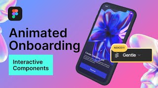 Designing Animated Onboarding Screen in Figma Interactive Components [upl. by Yrailih842]