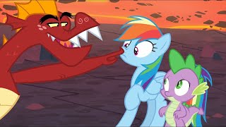 My Little Pony Rainbow amp Spike get Flash Magnus Shield from Garble [upl. by Neerehs139]