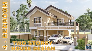 4 Bedroom Two Storey House Design 850 x 900 m architecture house housetour housedesign [upl. by Akinit144]