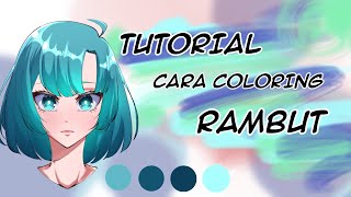 TUTORIAL CARA COLORING RAMBUT DI IBIS PAINT X [upl. by Uni]