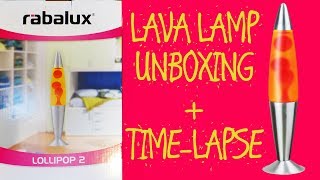 LAVA LAMP RABALUX LOLLIPOP 2  UNBOXING  TIME LAPSE [upl. by Vaclava]