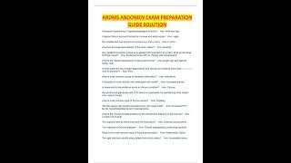 ARDMS ABDOMEN EXAM PREPARATION GUIDE SOLUTIONA RATED 100 VERIFIED pdf [upl. by Atinwahs693]