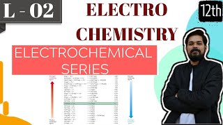 Electrochemistry।Class 12 Lecture 2। Electrochemical series।Nernst equation।Gibbs free energy [upl. by Grinnell]