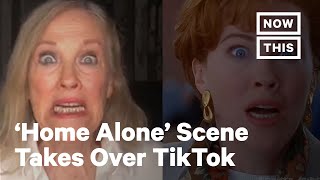 Catherine OHara Recreates Iconic Home Alone Moment  NowThis [upl. by Yerfej]