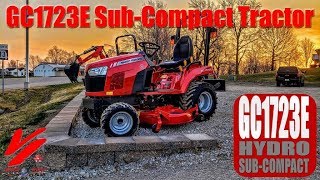 Massey Ferguson GC1723E Sub Compact Tractor with 2326 60quot Drive Over Mid Mount Mower [upl. by Ayatan]