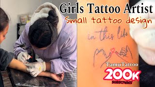 In this life  small tattoo design  girl tattoo artist  best tattoo design  tattoo lover’s [upl. by Rutter]