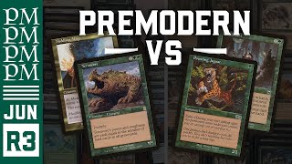 Terrageddon vs 10 Land Stompy  Round 3  June Premodern MTG Tournament [upl. by Harod]