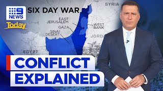 Conflict between Israel and Gaza explained  9 News Australia [upl. by Hyacinthie755]