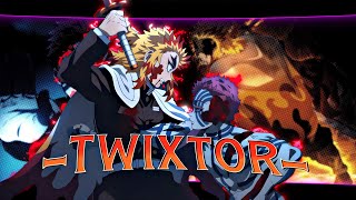 Akaza vs Rengoku Demon Slayer Mugen Train Movie Twixtor Clips 4K  CC [upl. by Neukam965]