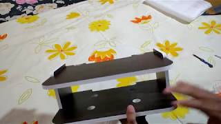 TV Setup Box Stand For Wall Unboxing amp Installation  Setup Box Shelf [upl. by Kerwinn]