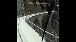 Hermosa ruta en tren por el viaducto de Landwasser youtube youtubeshorts ytshorts [upl. by Alister319]