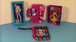 2013 MONSTER HIGH SET OF 4 McDONALDS HAPPY MEAL COLLECTION VIDEO REVIEW [upl. by Erroll]