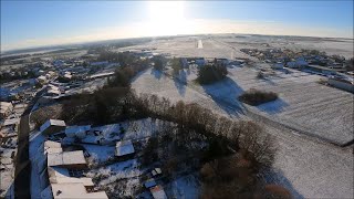 LFGT  SarrebourgBuhl atterrissage piste enneigée Arrivée par le nord et atterrissage piste 22 [upl. by Megargee]