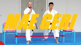 MAE GERI TECHNIQUE  karate front kick  TEAM KI [upl. by Halli]