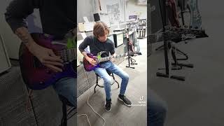 Playing ACDC RIFF on GUITAR in MUSIC STORE PART 2 acdc thunderstruck guitarriffs [upl. by Read]