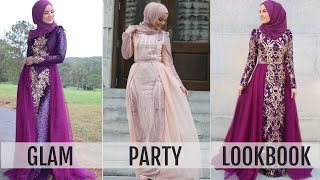 GLAM PARTY LOOKBOOK  Modanisa Dresses [upl. by Keven]