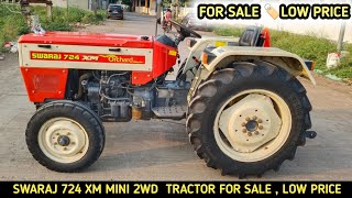 Swaraj 724 XM Mini tractor for sale 9448770898 second hand used tractor sale in Karnataka [upl. by Ettenwad]