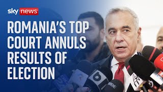 Romanian court annuls first round of election results [upl. by Eniale]