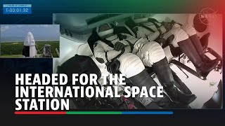 SpaceX crew blasts off to bring back stranded astronauts after hurricane delay  ABSCBN News [upl. by Ziladnerb]