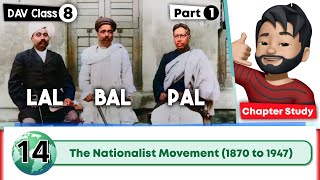 Chapter 14  The Nationalist Movement  Class 8 DAV Social Science  Chapter Study 1🔥 [upl. by Oigroig]