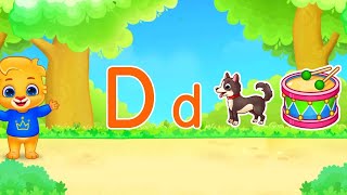 D d A game for children to touch letterskids videos children ABCD learning Baby ABCD learning [upl. by Asirap]