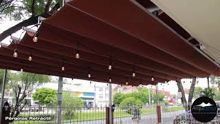 PERGOLA RETRACTIL CUBIERTA EXTENSIBLE ARQUITENSO SAS CALI COLOMBIA [upl. by Phylis]