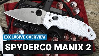 Exclusive Rex 45 Spyderco Manix 2  White Lightweight Overview [upl. by Rento]