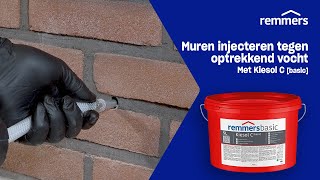 Muren injecteren tegenoptrekkend vocht met Kiesol C basic [upl. by Kalinda]