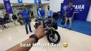 Yamaha R15v4  R15m Seat Height Test  With 52 54 58 Heights [upl. by Aititel]