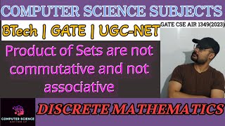 Discrete Mathematics  14 Product of Sets are not commutative and associative [upl. by Irb]