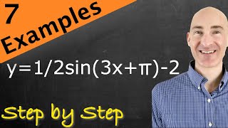 Graphing Sine and Cosine Functions with Transformations Multiple Examples [upl. by Bruce]