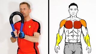 Chest Workout 6 Power Twister Exercises Dips Flies Butterfly Crossover Fitness Gadgets [upl. by Fontes]