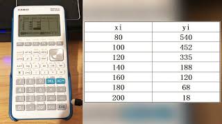 TUTORégression linéaire avec une CASIO graph 35e ii mode examen [upl. by Nylorak]