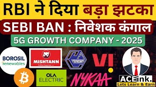 RBI Monetary Policy Meeting  Company Banned by SEBI  Stock Market updates  Aceink [upl. by Anwahsiek]