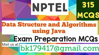 Data Structure And Algorithms Using Java NPTEL Exam Preparation MCQs 2024 nptel2024 skumaredu [upl. by Amilas886]