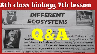 8th class biology 7th lesson question answersDifferent Ecosystemskthyoutube152 [upl. by Yevre588]