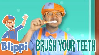 Brush Your Teeth｜Blippi｜Childrens Music｜Trucks For Kids｜Geckos Songs [upl. by Sucramej636]