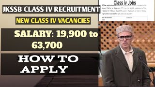 JKSSB CLASS IV POSTS  CLASS IV RECRUITMENT  NEW CLASS IV VACANCIES [upl. by Imorej714]