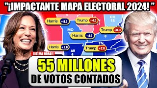 ¡¡¡INCREÍBLES RESULTADOS DE VOTACIÓN TEMPRANA ¡Impactante Mapa Electoral 2024 Kamala vs Trump [upl. by Li603]