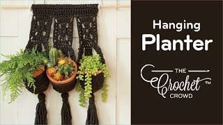 Crochet Trio Wall Hanging Planter  EASY  The Crochet Crowd [upl. by Sofer]