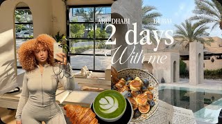 2 Days avec moi entre Abu Dhabi amp Dubai  bab al shams matcha… [upl. by Sitruc]