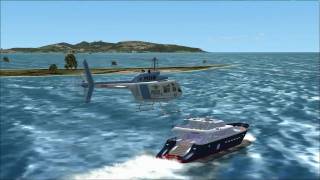 FSX Police helicopter chase with Bell 206B JetRanger [upl. by Ayyn480]