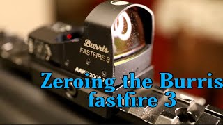 Zeroing the Burris fastfire 3 [upl. by Ymereg]