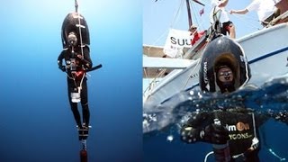 Apnea  Il record di Herbert Nitsch a 214 m Apnee Free Diving World record [upl. by Anelrats]